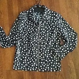 Moderne Black & White Polka Dot  jacket sz. L #67